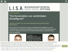 Tablet Screenshot of lisa.gerda-henkel-stiftung.de